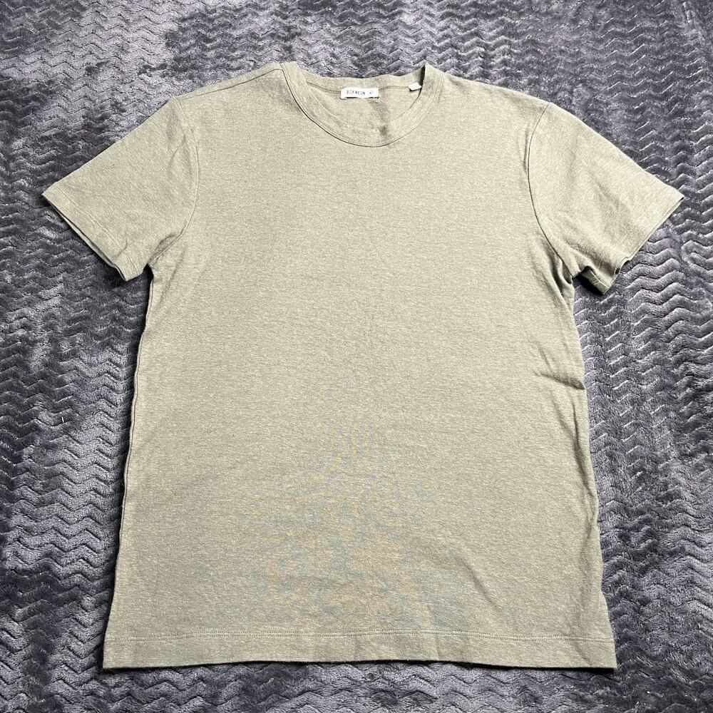 Buck Mason Yuma Hemp Cotton T-Shirt Mens size M Straight Hem Tee Olive